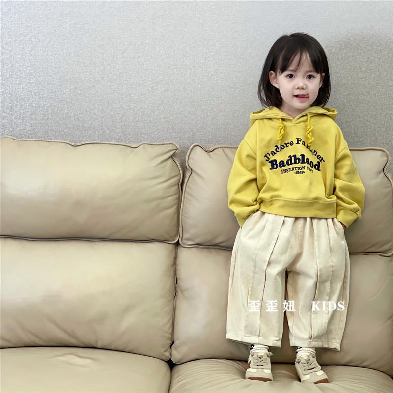 女童2025新款纯色休闲裤宝宝中小童萝卜裤百搭长裤春秋款洋气裤子