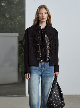 SELAH 手摇绳结立领短外套21B25291Z10