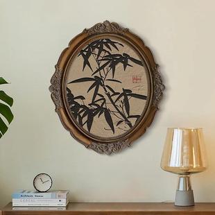 法式 复古油画12寸挂墙壁画 椭圆形装 饰画葫芦玄关挂画福禄美式