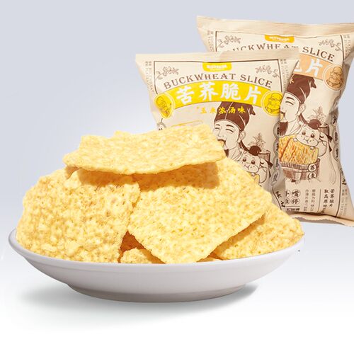 【三只松鼠_苦荞脆片60g】粗粮锅巴薯片办公室小零食 - 封面