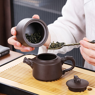 紫砂旅行陶瓷功夫茶具小套装便携包家用泡茶壶杯简约办公户外茶盘