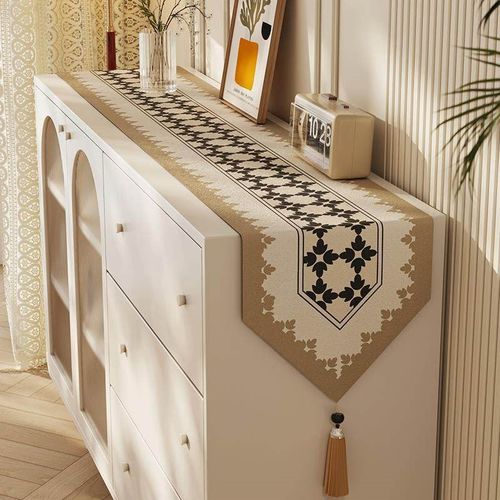 桌旗轻奢高级感新中式茶席茶旗布餐桌桌布茶台茶几电视柜餐边柜布