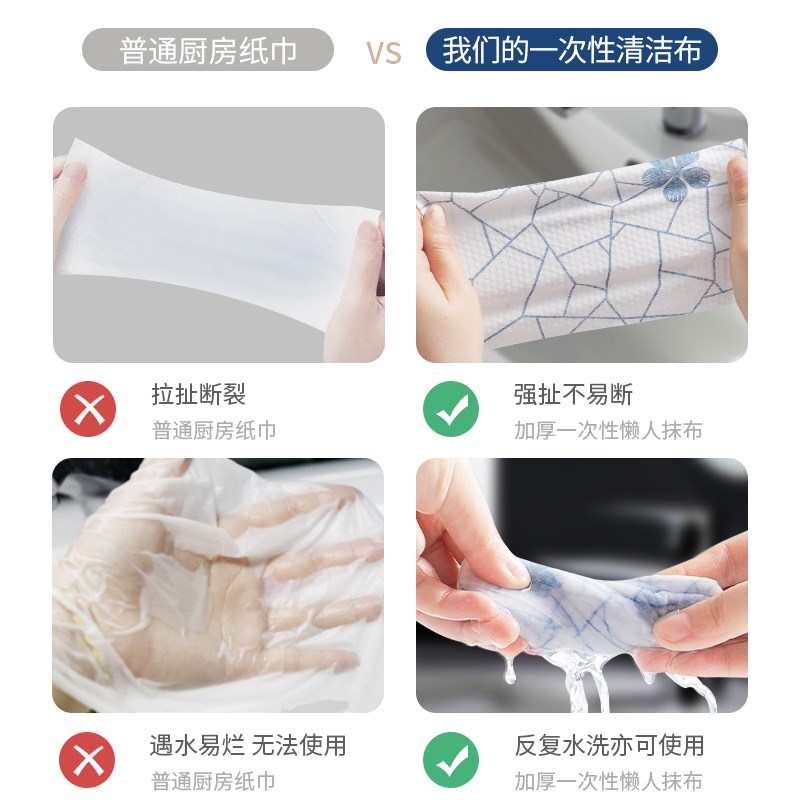 抽取式抹布吸水不易掉毛r家用一次性可水洗懒人抹布厨房百洁不沾