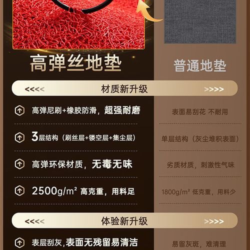 高端入户门地垫门口免洗耐脏地毯进门2025新款家用可裁剪红色门垫