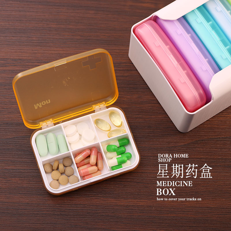 药盒7天28格大容量分r装便携带老人星期一周早中晚饭前后装药盒子