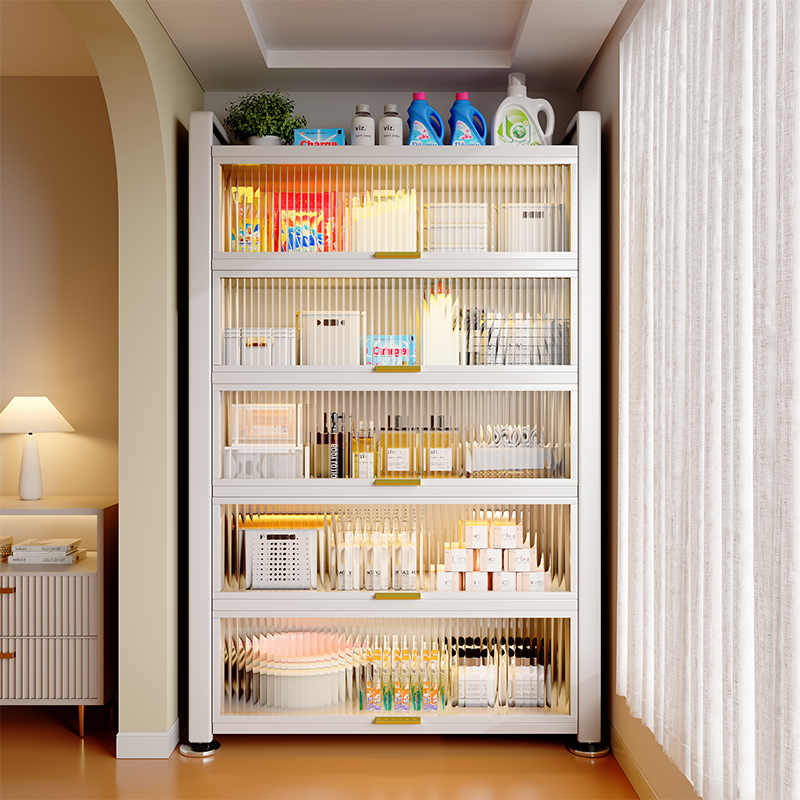 家用收纳柜客厅金属置物柜阳台多层多功能夹缝T储物柜床头置物架