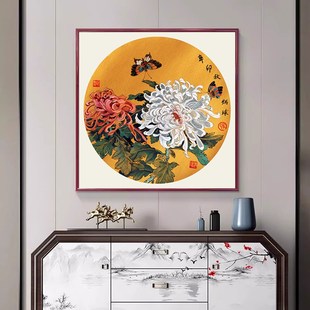 苏绣DIY套件初学 菊花蝴蝶 工笔秋菊 客厅卧室餐厅玄关刺绣装饰画