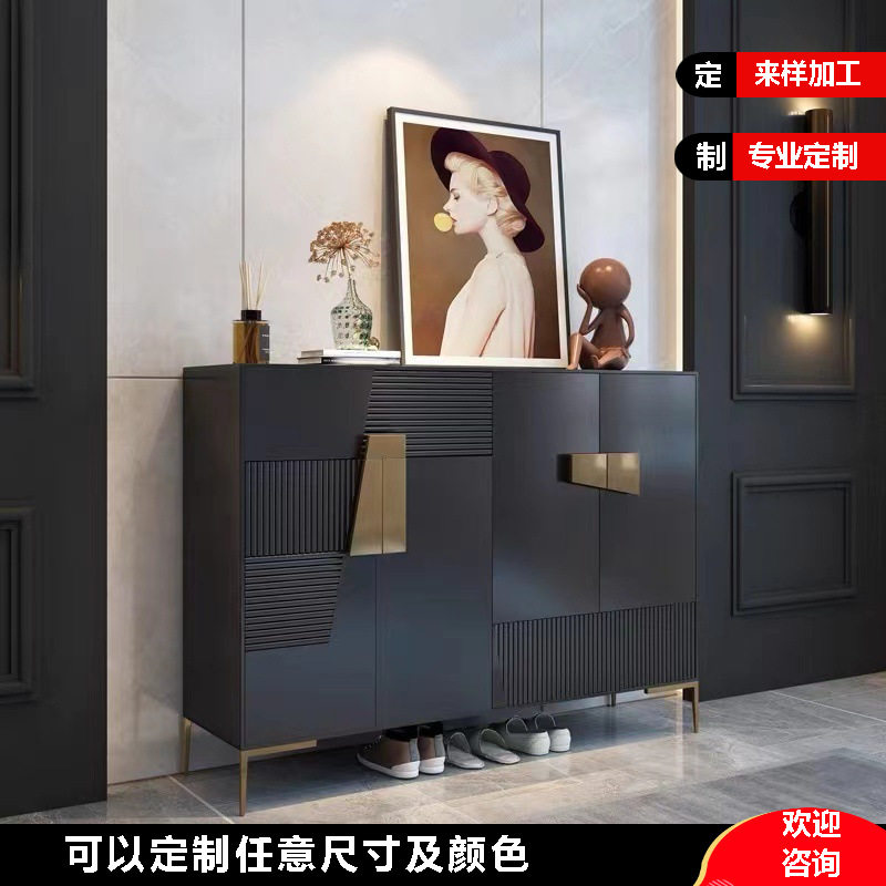 轻奢鞋柜玄关柜门厅隔断柜大容量储物柜入户装饰柜现代简约餐边柜