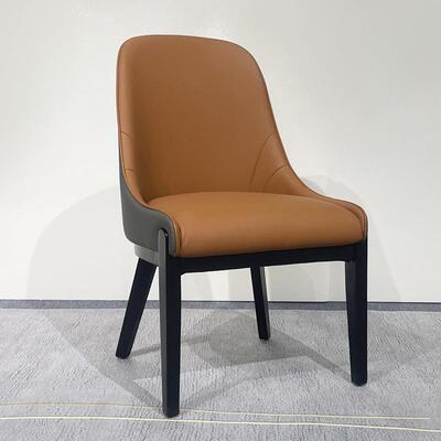 OY-803餐椅家用餐桌椅组合家具2026中古复古高级感加厚实木靠背椅