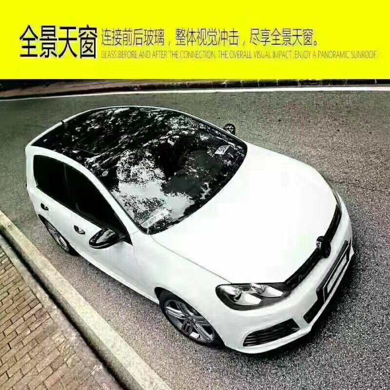 3层亮黑仿全景天窗车身改色膜