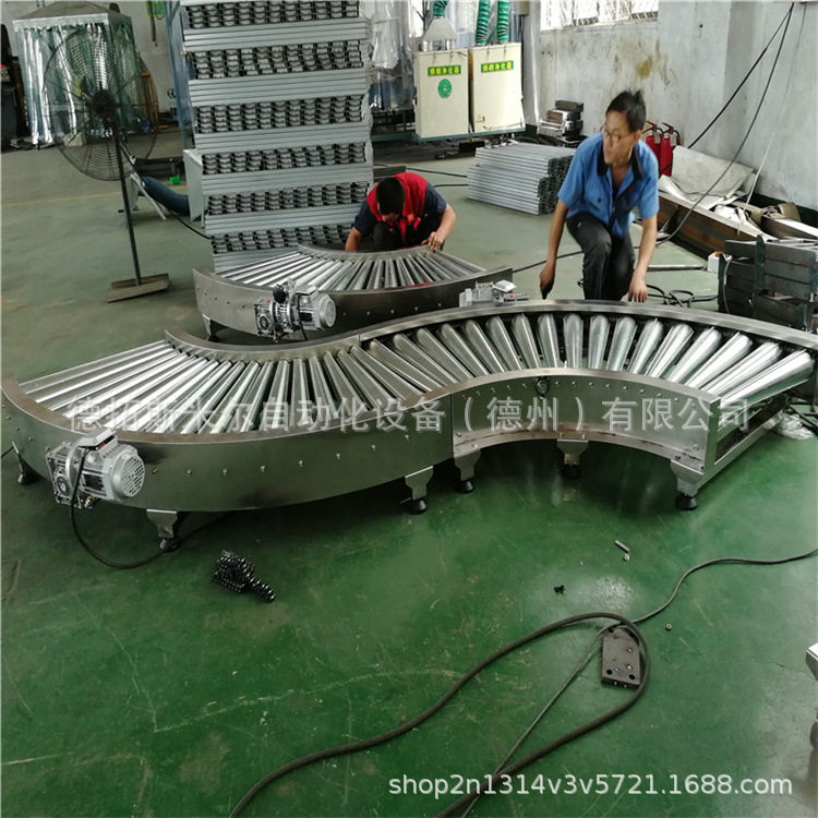动力转弯滚筒输送机牛眼万向球