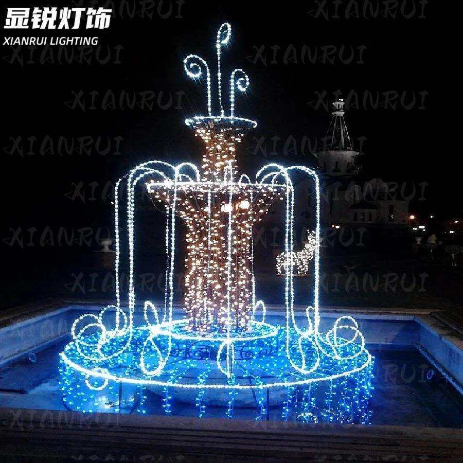 大型灯光喷泉流水造型灯仿真喷泉造型形象装饰灯入口引流装置摆件