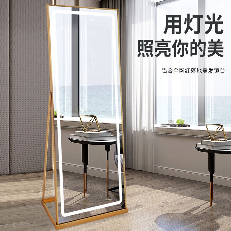 理发店壁挂落地两用智能发光镜