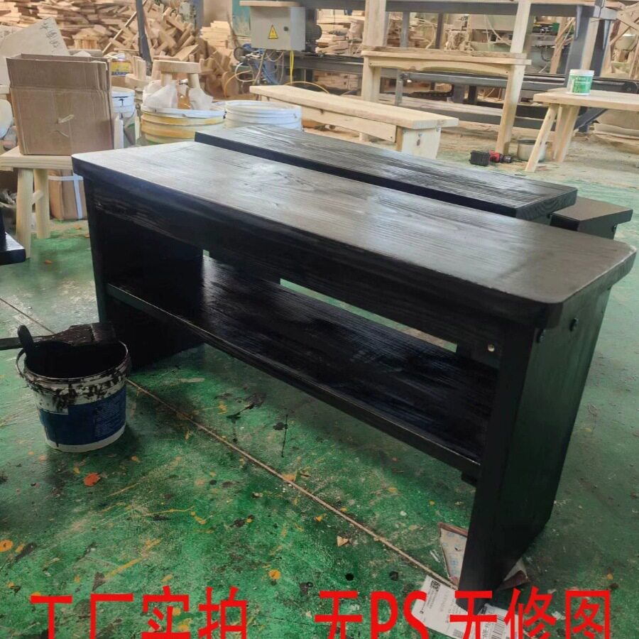 实木带垫加宽换鞋凳阳台家用