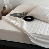 简约北欧白色加厚绗缝夹棉单品床笠隔水隔尿保护罩席梦思套1.5m床