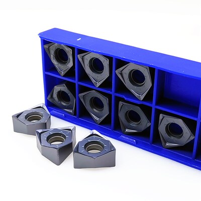 快进给铣刀片WNMU080608EN快进给90度刀盘专用刀片钢件不锈钢铸件