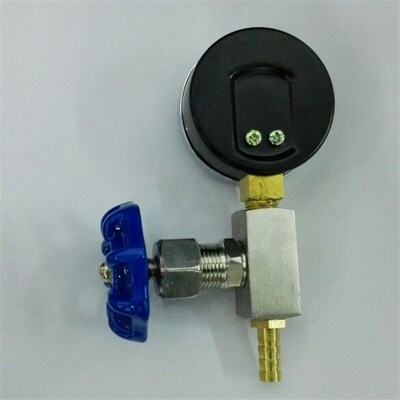 负压真空表 含开关 含气管接头 -76-0cmhg -30inhg-0 60mm 可选