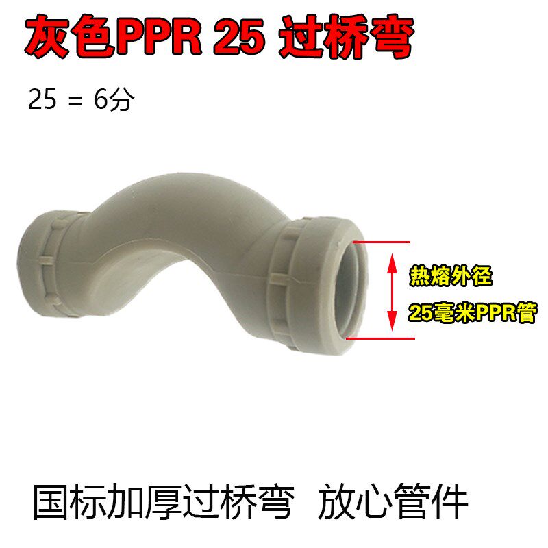 PPR过桥弯元宝弯转角弯20 25 32 40 50 63PPR水管管件配件ppr管件