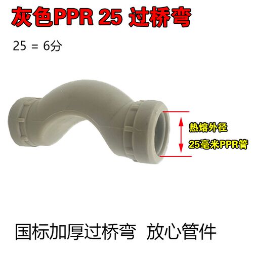 PPR过桥弯元宝弯转角弯20 25 32 40 50 63PPR水管管件配件ppr管件