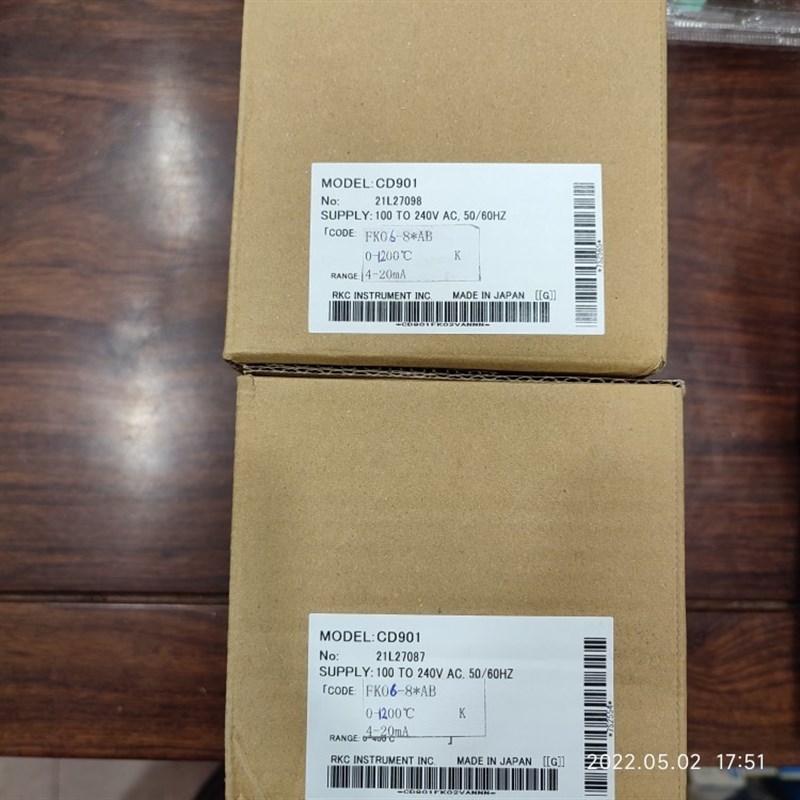 RKC 燃烧机温控器 CD901 100-240VAC 0-1200 20mA 全新