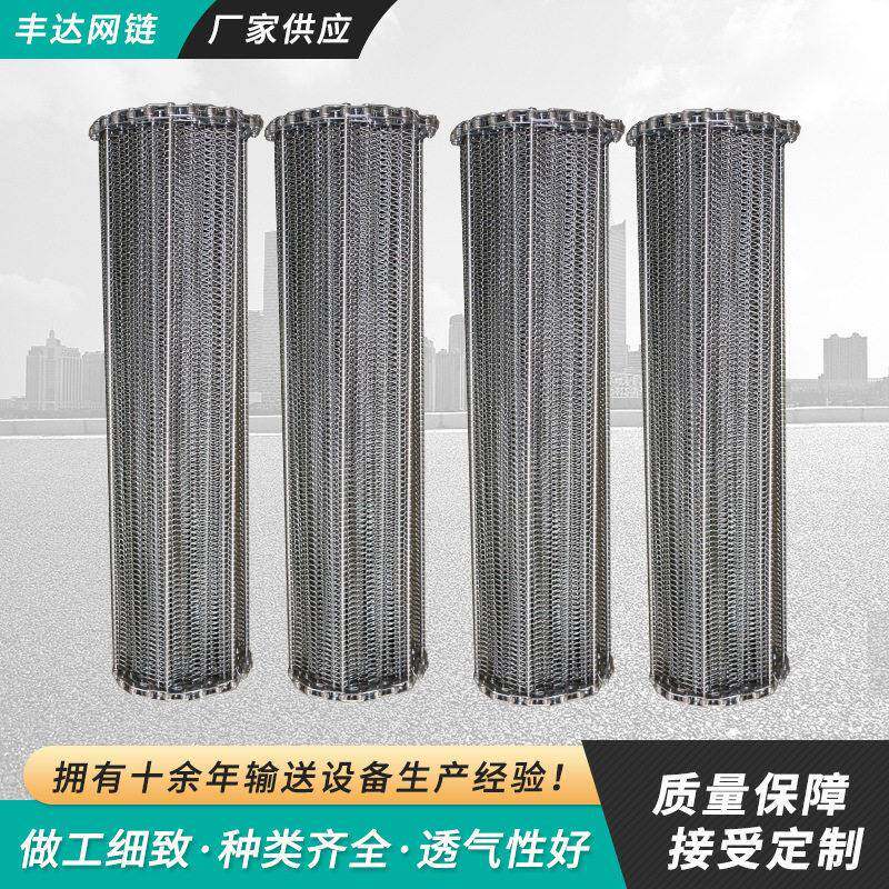 隧道炉退火炉钢丝镀锌金属网链清洗机双节距链条式网带传送带