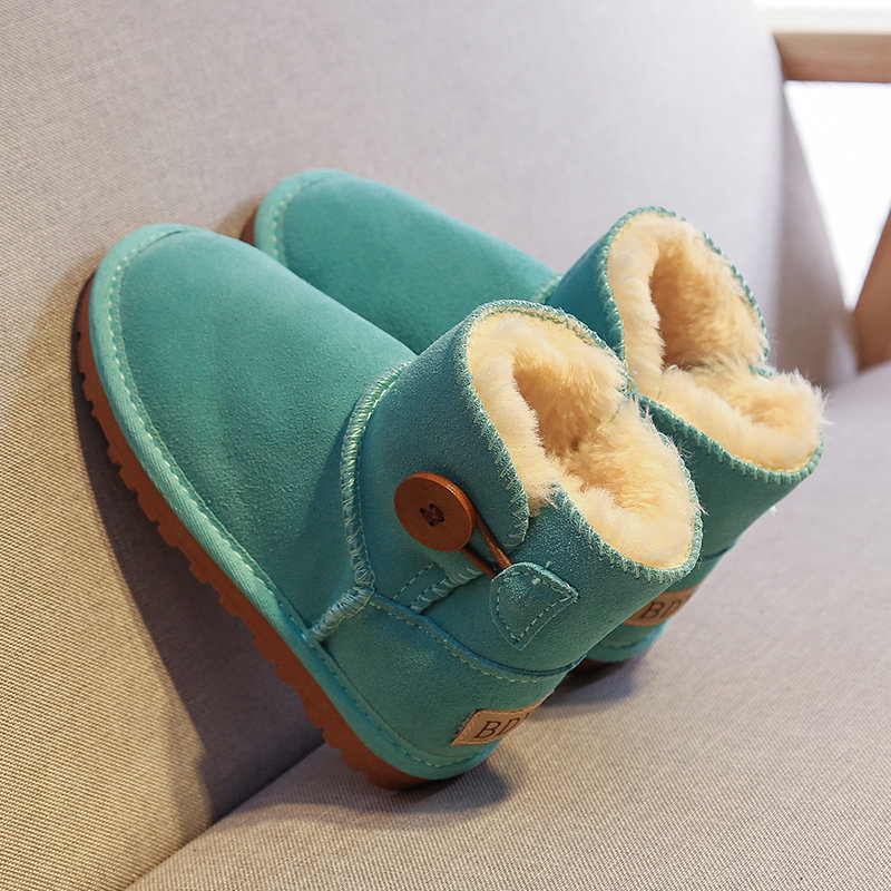 女童真皮雪地靴加绒加厚2021新款冬季儿童棉靴宝宝短靴男童1-3岁,童鞋/婴儿鞋/亲子鞋,雪地靴,淘宝优惠券,粉丝福利购,淘宝优惠卷