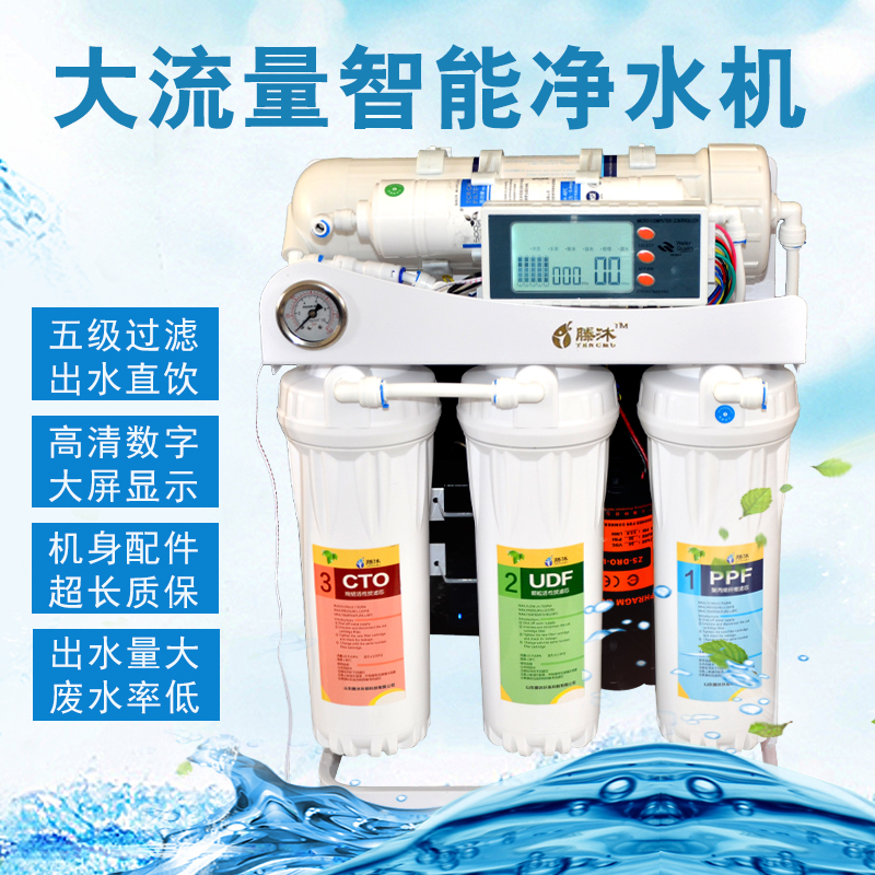 净水器家用直饮g纯水净水机厨房过滤器自来水ro反渗透75g400G800G
