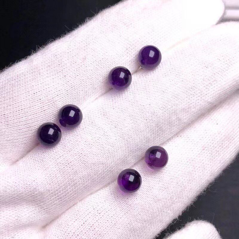 天然紫水晶耳钉,925银镶嵌 乌拉圭产地