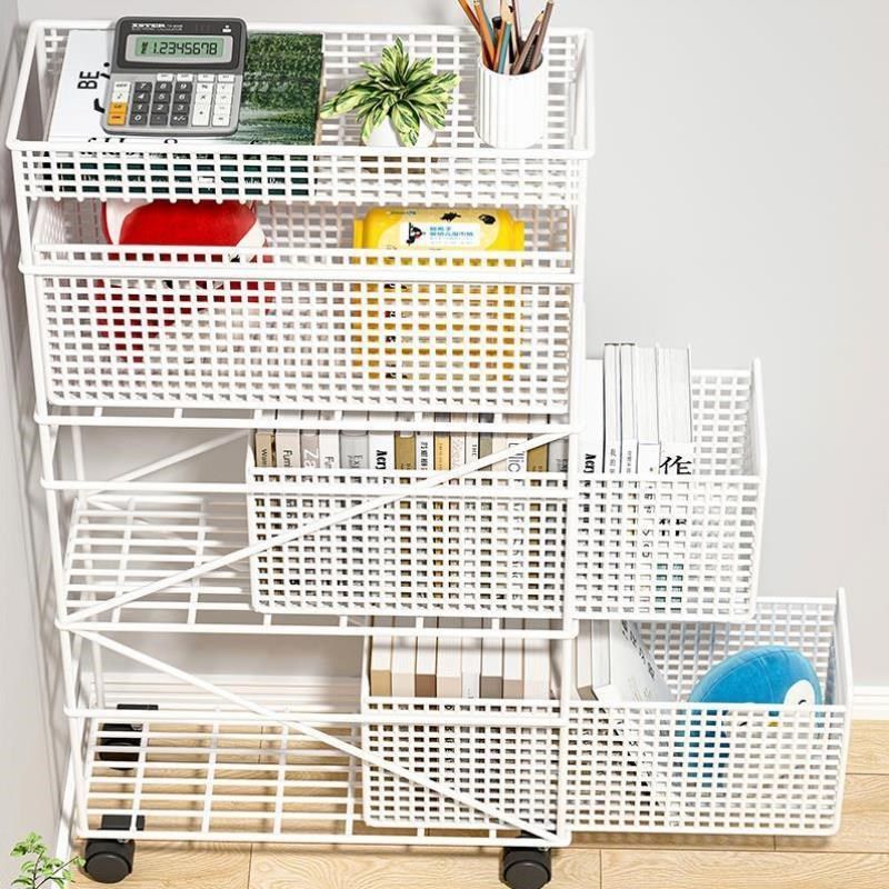 夹缝收纳柜子带轮铁艺抽拉置物架缝隙客厅书房书架多W层儿童可移,收纳整理,缝隙柜,淘宝优惠券,粉丝福利购,淘宝优惠卷