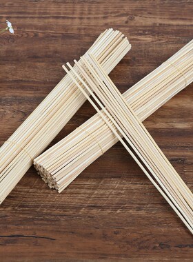 烧烤竹签3.5mm*30/35/40cm炸串面筋鱿鱼烤鸡翅羊肉串串签子一次性