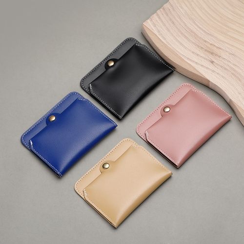 卡包女小巧简约新款轻薄软皮革钱夹折叠迷你零钱包女学生小众设计