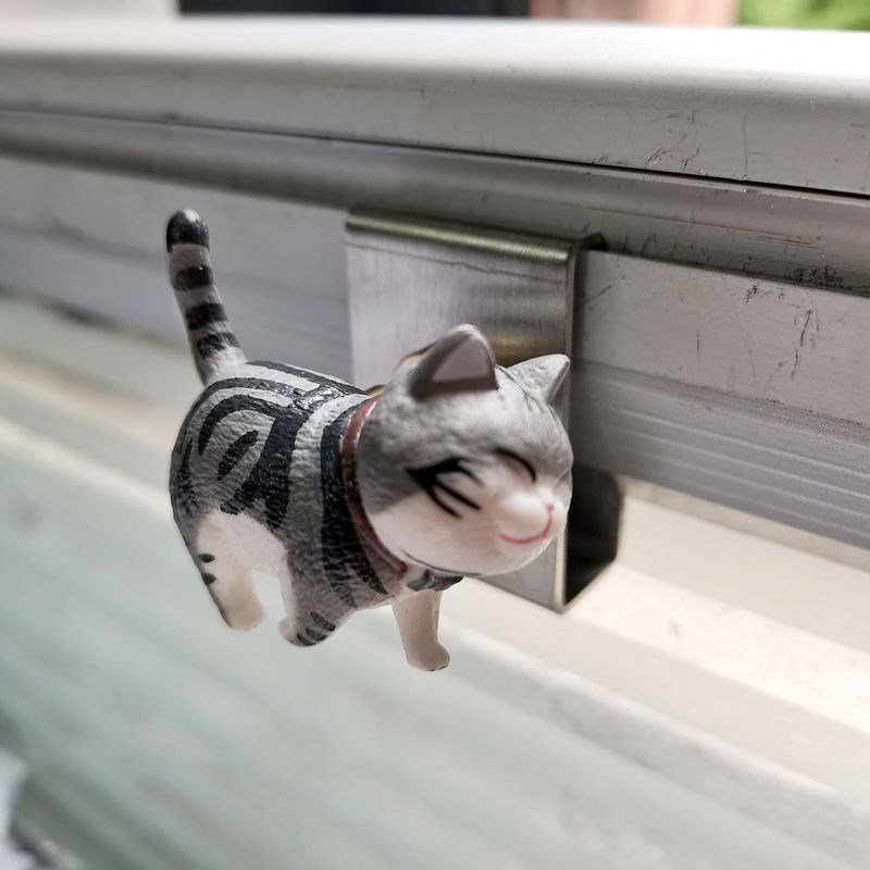 工位屏风小猫挂衣钩,办公桌卡槽挂耳机钩,卡座屏风槽缝挂眼镜架