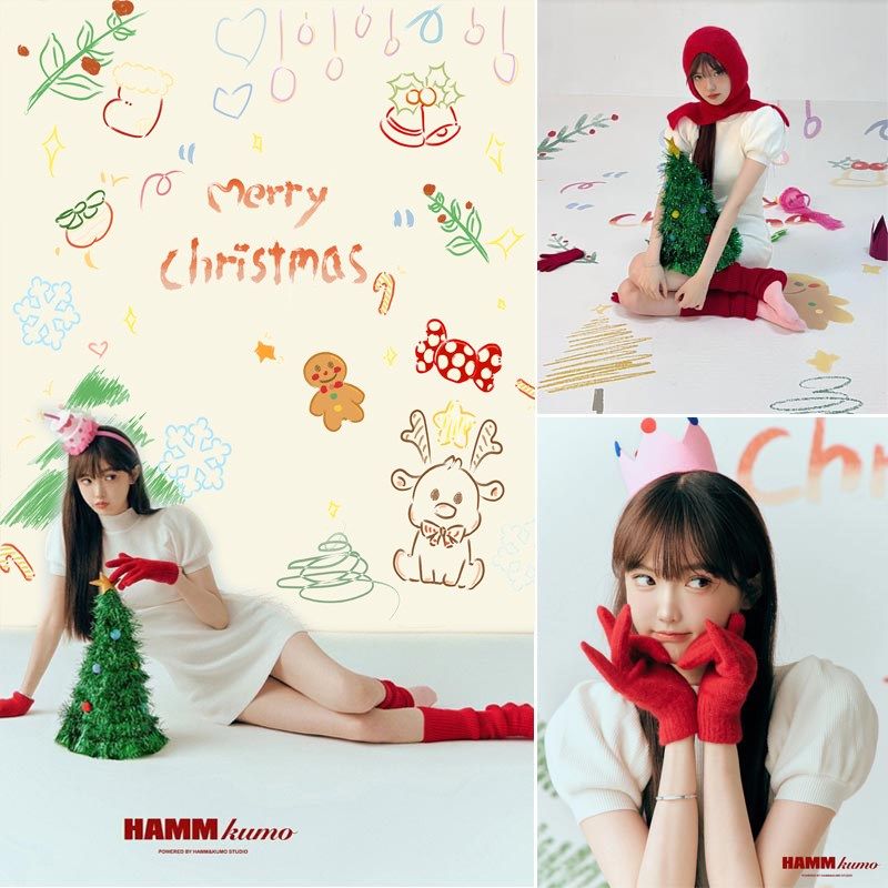 2024影楼室内冬天圣诞节贺卡写真摄影背景布儿童照相拍照背景布