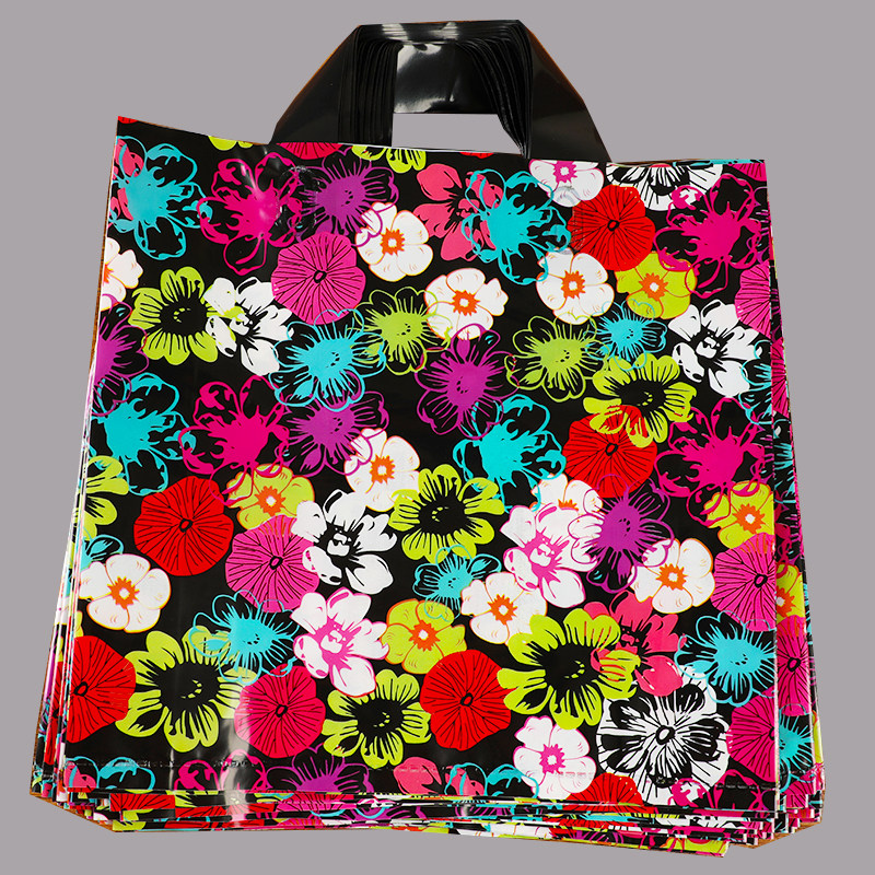 加厚软熟料网红购物手拎袋羽绒服棉服打包衣服塑料袋手提购物胶袋