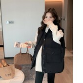 孕妇装 韩版 时尚 无袖 棉衣坎T肩宽松显瘦棉服 秋冬季 供温轻盈棉马甲