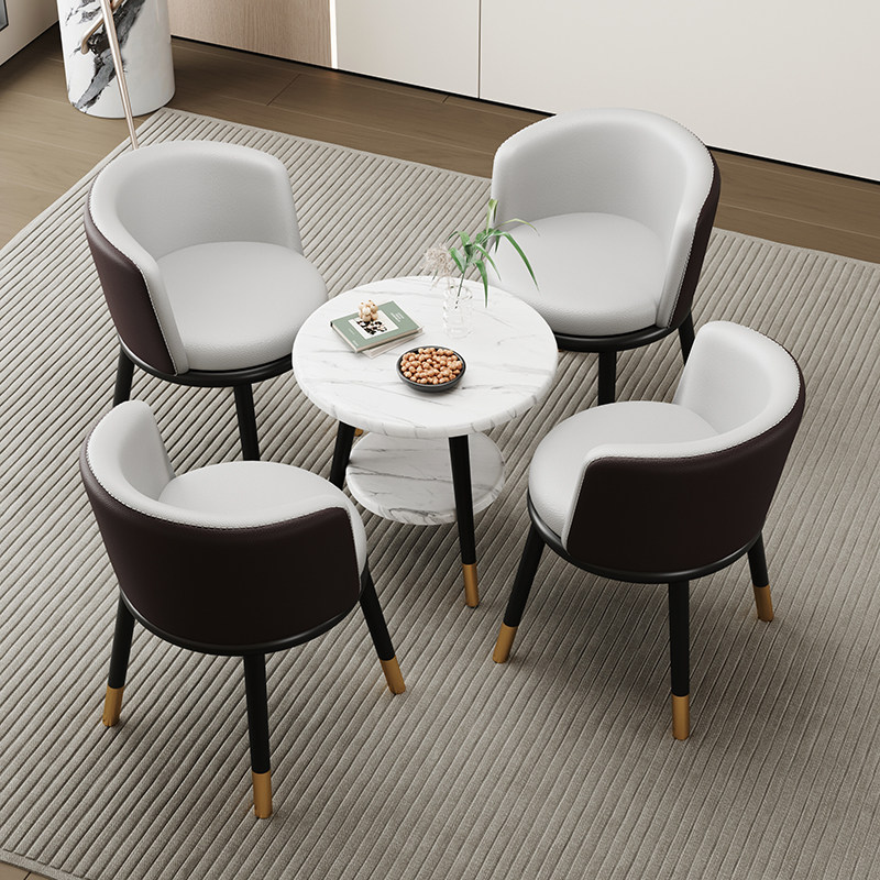 餐椅家用休闲椅子轻奢高级餐桌椅咖啡厅桌椅组合餐厅吃饭凳子靠背
