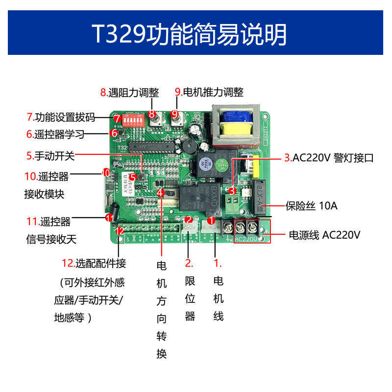 通用型370W 550W 750W   平移门电机电路板电动门控制器 马达主