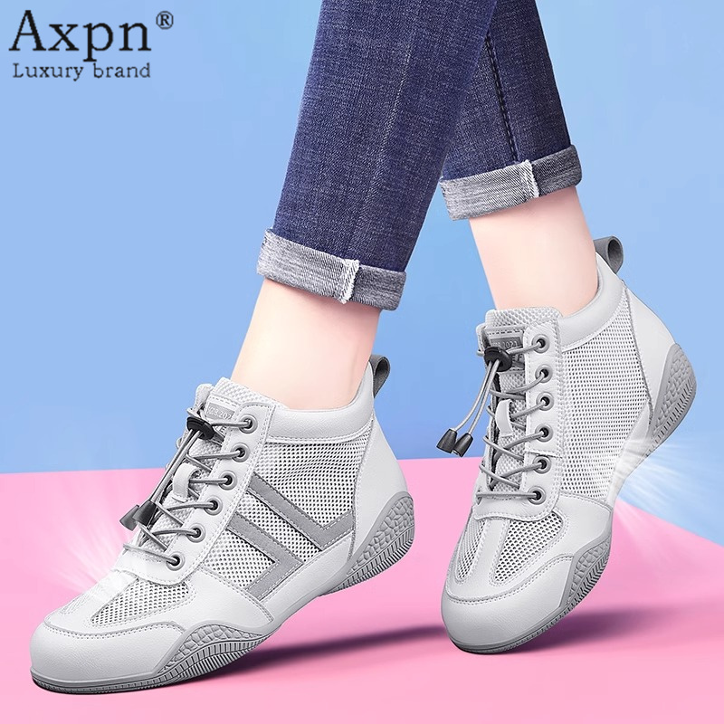 运动鞋女2024年新款夏季时尚百搭舒适透气宽松平底网面软底小白鞋