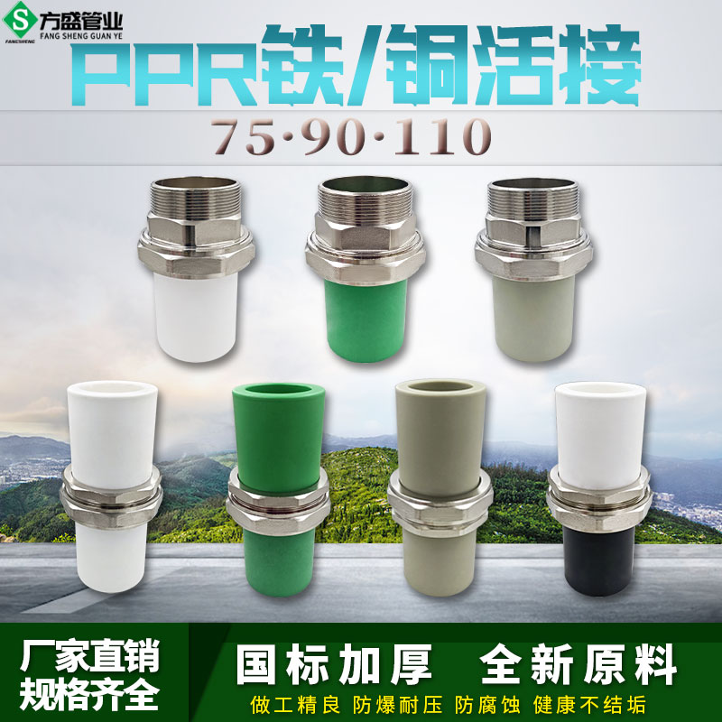 ppr75 90 110铜铁活接头外丝活接2.5寸3寸4寸ppr水管配件热熔管