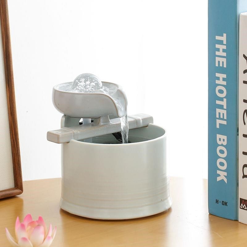 招财装饰家居小型摆件喷泉水循环摆E设客厅办公室桌面流水生财流,家居饰品,流水摆件,淘宝优惠券,粉丝福利购,淘宝优惠卷