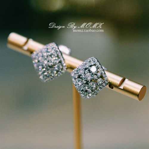 简约方形小众优雅韩式无耳洞新娘高级感耳夹小巧法式短款百搭女金