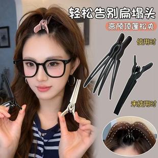 新款高颅顶神器发根固定蓬松夹无痕定位夹定型浏海鸭嘴夹发夹发夹