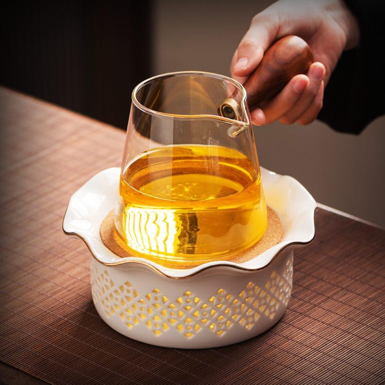 陶瓷温茶炉花茶玻璃煮茶壶套装香薰蜡烛煮茶炉器底座炒茶暖茶炉器