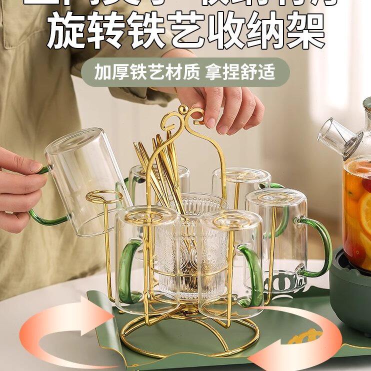 杯具套装水壶杯子轻奢客厅高档家用水杯家用玻璃杯水具茶具高级感