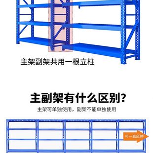 加厚仓储货架重型商用仓库储藏室置物架多层家用货物架库房铁架子