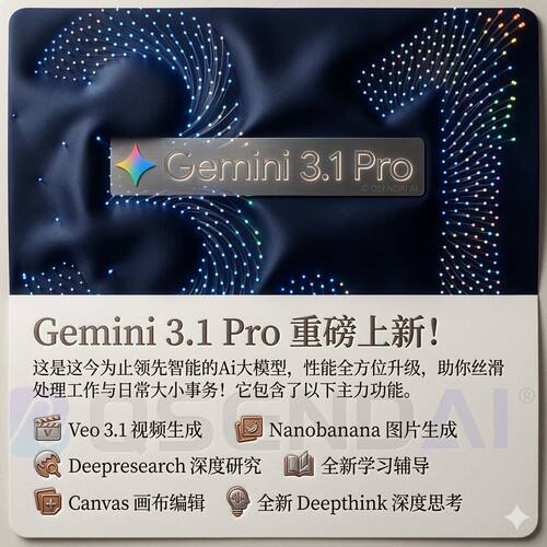 【Gemini3！稳定不降智】Gemini pro 3.1 veo nano高级版会员代充