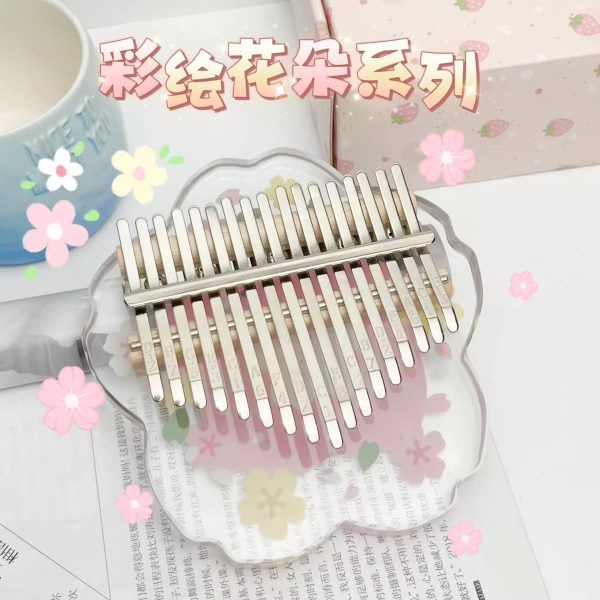 水晶便携式童女指拇指琴透明初学者网红手卡林巴1孩钢琴音音儿721