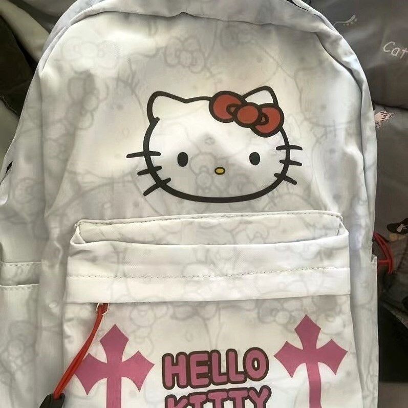 Hellokitty双肩包新款可爱小众背包高中学生印花书包