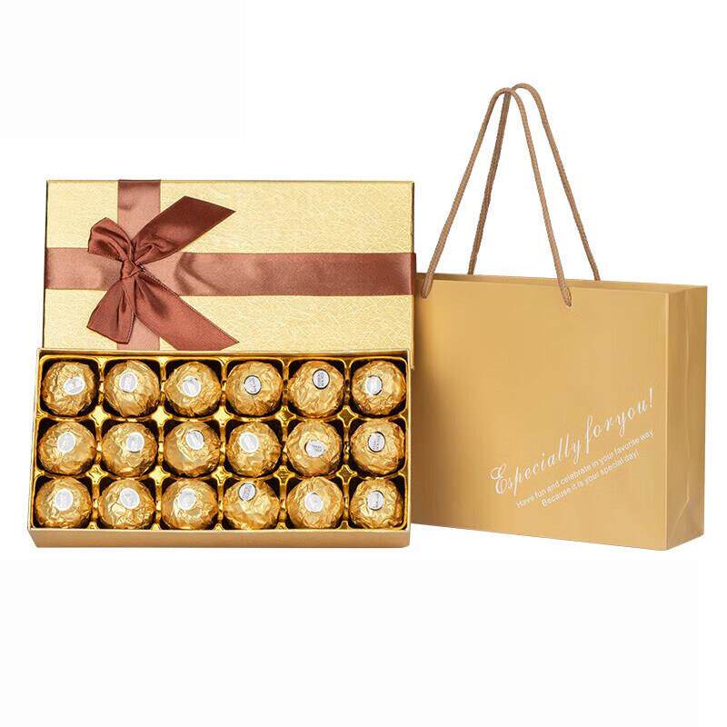 进口Ferrero金莎巧克力T48粒礼盒装送女友费力罗散装喜糖生日礼物