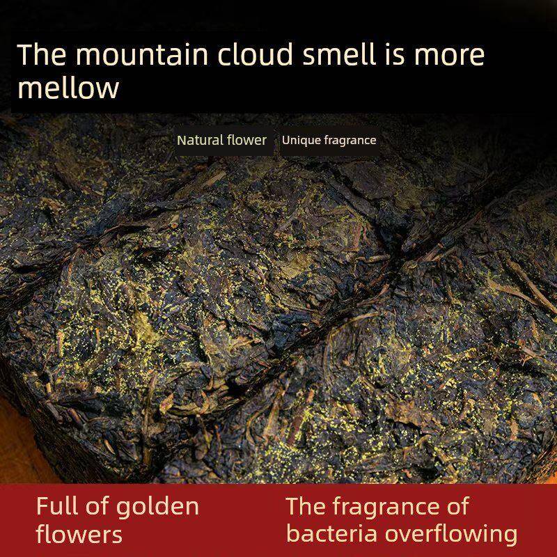 湖南特产正宗安化红茶正宗金花茯砖茶礼品1.0公斤盒装大众保健茶